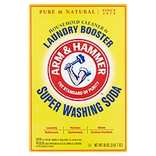 Arm & Hammer Household Cleaner & Laundry Booster Super Washing Soda, 55 oz