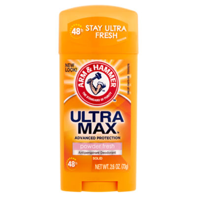 Arm & Hammer Ultra Max Powder Fresh Solid Antiperspirant Deodorant, 2.6 oz, 2.6 Ounce