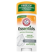 Arm & Hammer Essentials Unscented Natural Deodorant, 2.5 Ounce