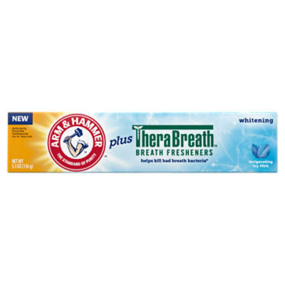 Arm & Hammer TheraBreath Invigorating Icy Mint Plus Anticavity Fluoride Toothpaste, 6+ Years, 5.5 oz, 5.5 Ounce