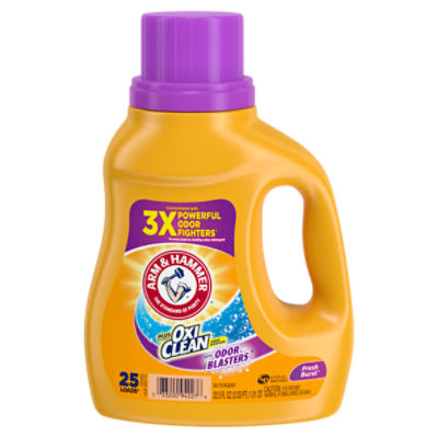 Arm & Hammer Oxi Clean Fresh Burst with Odor Blasters Detergent, 25 count, 32.5 fl oz