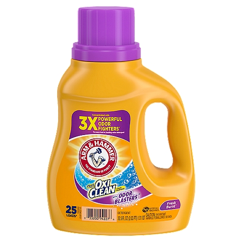 Concentrated with 3x Powerful Odor Fighters†n†in every load vs. leading value detergentnnPlus the Power of Oxi Clean™ Stain Fightersnn25 Loads*n*Based on medium loads when measured to bar 8 as directed.