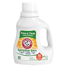 Arm & Hammer Sensitive Skin Free & Clear Detergent, 33 loads, 33 fl oz, 33 Fluid ounce