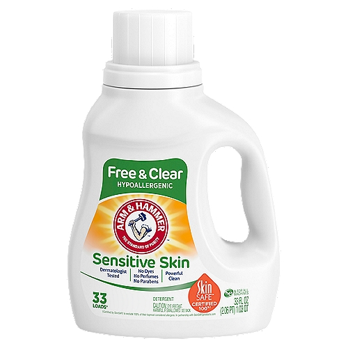 Arm & Hammer Sensitive Skin Free & Clear Detergent, 33 loads, 33 fl oz