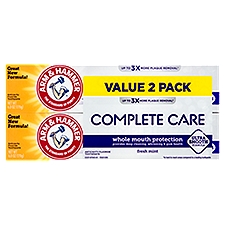 Arm & Hammer Complete Care Whole Mouth Protection Fresh Mint Toothpaste, 2 count, 6.0 oz