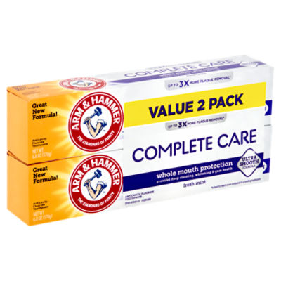 Arm & Hammer Complete Care Whole Mouth Protection Fresh Mint Toothpaste ...