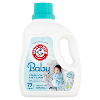 Arm & Hammer Cuddly Clean Scent Baby Hypoallergenic Detergent, 77 loads, 100.5 fl oz, 100.5 Fluid ounce