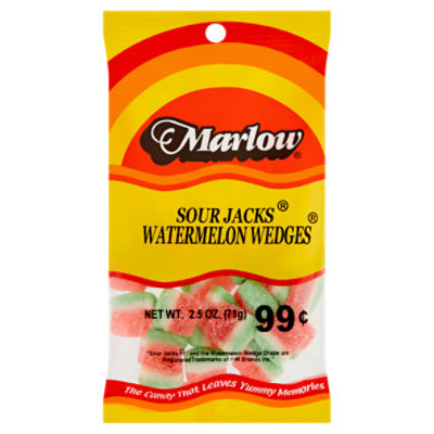 Marlow Sour Jacks Watermelon Wedges Candy, 2.5 oz