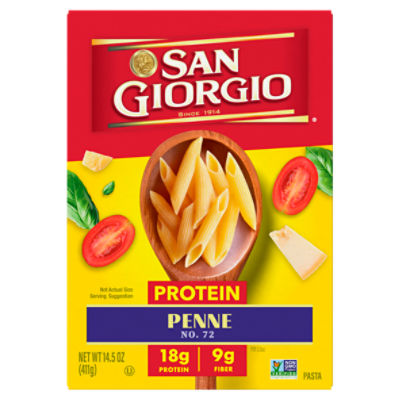 San Giorgio Protein No. 72 Penne Pasta, 14.5 oz, 14.5 Ounce