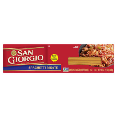 San Giorgio Spaghetti Rigate Enriched Macaroni Product, 16 oz, 16 Ounce