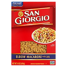 San Giorgio Elbow Macaroni No. 35 Pasta, 16 oz, 454 Gram