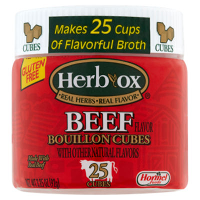 Hormel Foods HerbOx Beef Flavor Cubes Bouillon, 25 count, 3.25 oz