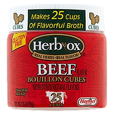 Hormel Foods Herb-Ox Beef Flavor Cubes Bouillon, 25 count, 3.25 oz