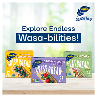 Wasa Whole Grain Crispbread, 9.2 oz. Crackers, Non-GMO Ingredients, Fat Free, Made with 100% Whole Grains