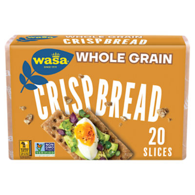 Wasa Whole Grain Crispbread, 9.2 oz. Crackers, Non-GMO Ingredients, Fat Free, Made with 100% Whole Grains