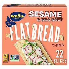 Wasa Sesame & Sea Salt Swedish Style Flatbread Thins, 6.7 oz
