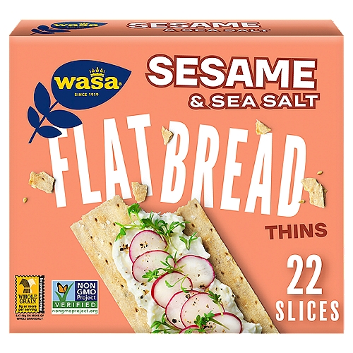 Wasa Sesame & Sea Salt Swedish Style Flatbread Thin Crackers, 6.7 oz