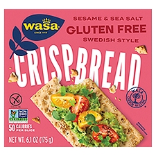Wasa Sesame & Sea Salt Gluten Free Swedish Style Crispbread, 6.1 oz
