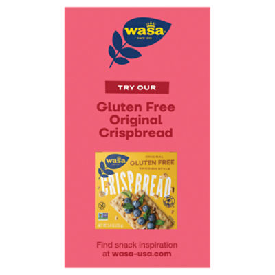 Wasa Gluten Free Sesame & Sea Salt Crispbread, 6.1 oz. Gluten Free Crackers, Non-GMO Ingredients