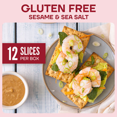 Wasa Gluten Free Sesame & Sea Salt Crispbread, 6.1 oz. Gluten Free Crackers, Non-GMO Ingredients