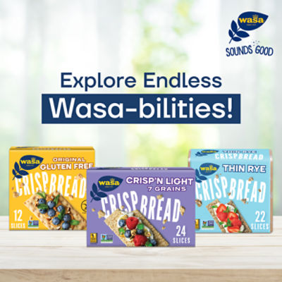 Wasa Gluten Free Sesame & Sea Salt Crispbread, 6.1 oz. Gluten Free Crackers, Non-GMO Ingredients