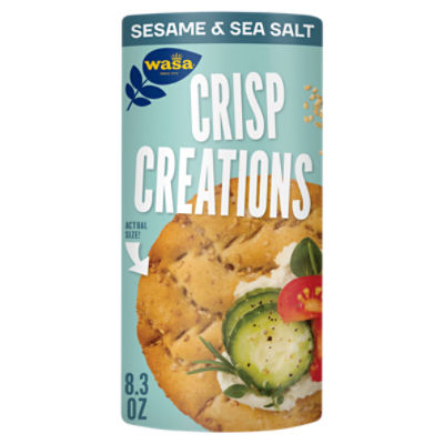 Wasa Crisp Creations Sesame + Sea Salt Crackers, 8.3 oz, 8.3 Ounce