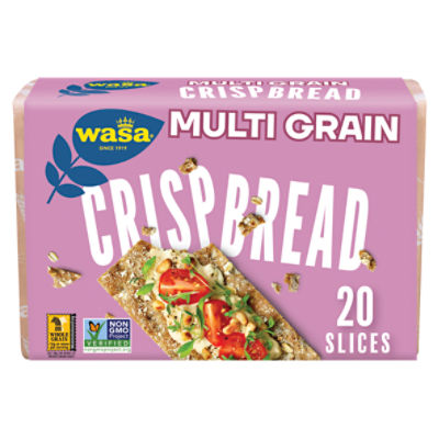 Wasa Multi Grain Crispbread, 9.7 oz. Multigrain Crackers, Non-GMO Ingredients, Fat Free