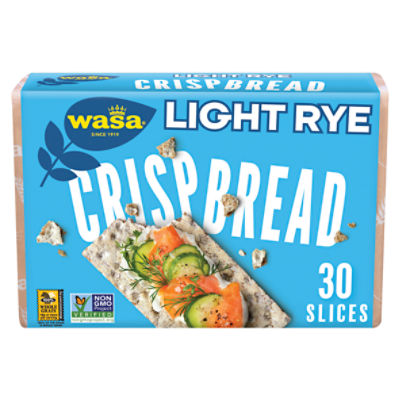 Wasa Light Rye Crispbread, 9.5 oz. Rye Crackers, Non-GMO Ingredients, Fat Free