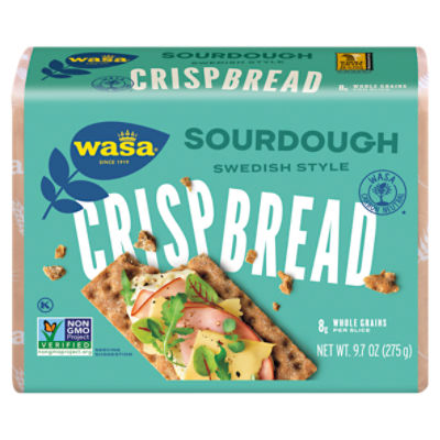 Wasa Sourdough Crispbread, 9.7 oz. Crackers, Non-GMO Ingredients, Fat Free, 9.7 oz