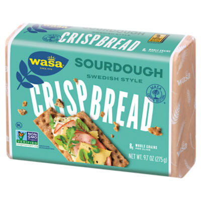 Wasa Sourdough Crispbread, 9.7 oz. Crackers, Non-GMO Ingredients, Fat Free, 9.7 oz