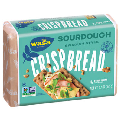 Wasa Sourdough Crispbread, 9.7 oz. Crackers, Non-GMO Ingredients, Fat Free, 9.7 oz