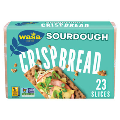 Wasa Sourdough Crispbread, 9.7 oz. Crackers, Non-GMO Ingredients, Fat Free