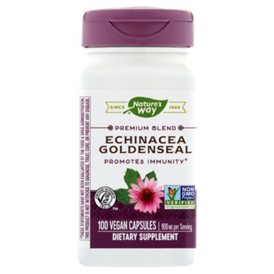 Nature's Way Echinacea Goldenseal Dietary Supplement, 100 count