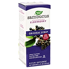 Nature's Way Sambucus Standardized Elderberry Original Syrup, Dietary Supplement, 4 Fluid ounce