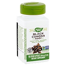 Nature's Way Black Cohosh Root Vegan Capsules Dietary Supplement, 100 count