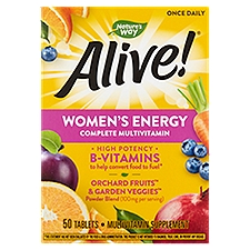Nature's Way Alive! Women's Energy Complete Multivitamin Supplement, 50 count, 50 Each