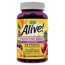 Alive! Women's 50+ Gummy, Multivitamin Supplement, 60 Each