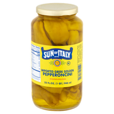 Sun of Italy Imported Greek Golden Pepperoncini, 32 fl oz