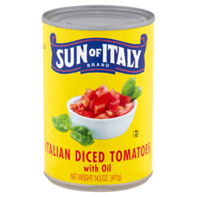 Sun of Italy Italian Diced Tomatoes with Oil, 14.5 oz