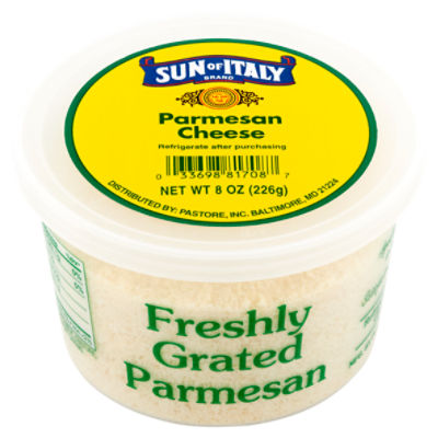 Sun of Italy Freshly Grated Parmesan Cheese, 8 oz