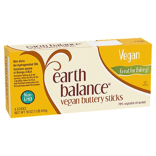 Earth Balance Vegan Buttery Sticks, 4 count, 16 oz