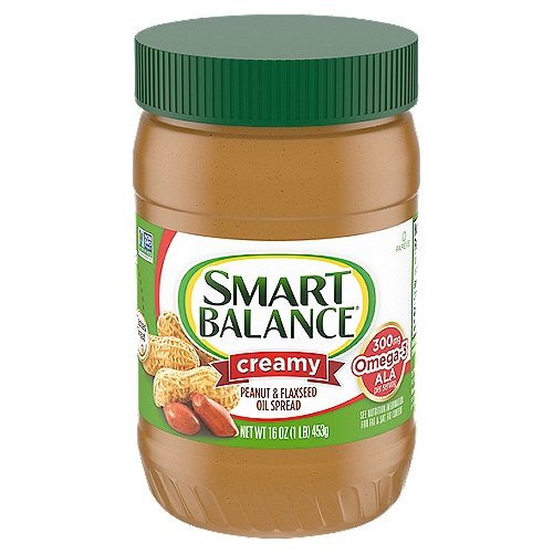 Smart Balance Creamy Peanut & Flaxseed Oil Spread, 16 oz