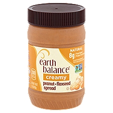 Earth Balance Creamy Natural Peanut + Flaxseed Spread, 16 oz