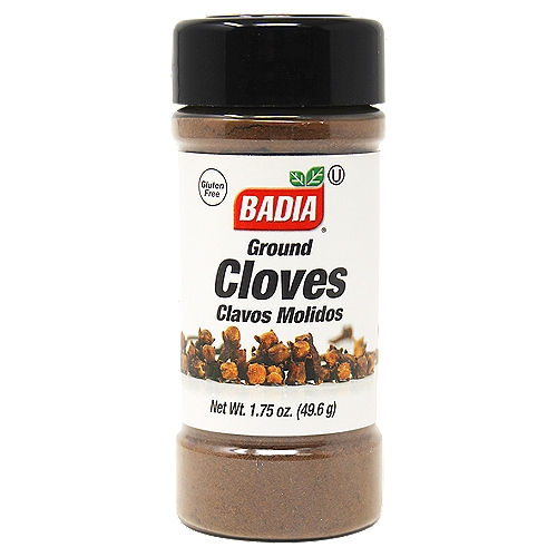 The distinctive perfume, intense aroma, and warm flavor of Badia Ground Cloves make them a staple in the kitchen. Badia Ground Cloves are the ideal balance between a touch of sour and sweetness. Just a pinch of this flavorful spice will add a kick and incredible taste to meatballs, potatoes, desserts, and more.nnBadia Ground Cloves add the unique and bold flavor to many food preparations! This versatile spice works great when adding flavor to sweet and savory dishes, hot drinks, sauces, and jams. Badia Ground Cloves are perfect for seasoning meats, especially pork and ham, they are great ingredient for baking, fruit dishes, chutneys, bread recipes, rubs, marinades, and will add great flavor when used in pickling mixtures.nnBadia Spices manufactures, packages, distributes, a wide array of products for the everyday cooking needs, from spices, herbs, seasoning blends, teas, side dishes, olive oils, and more. Badia is committed to offering the highest quality at the best price.