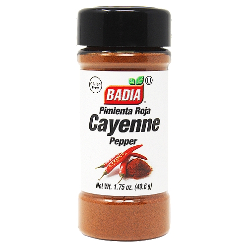 Badia Red Cayenne Pepper will add a touch of spice to your favorite dishes. Commonly used in Mexican food as well as Szechuan, Indian and Cajun dishes.nnBadia Spices manufactures, packages, distributes, a wide array of products for the everyday kitchen needs, from spices, herbs, seasoning blends, teas, side dishes, olive oils, and more. Badia is committed to offering the highest quality at the best price.