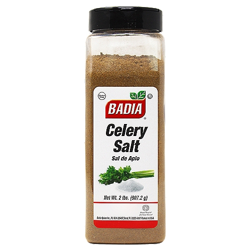 Badia Celery Salt is an excellent flavor to add to stews, roasts, Chicago-style hot dogs, coleslaw, potato salad, egg salad, dips, and even Bloody Mary's!nnBadia Spices manufactures, packages, distributes, a wide array of products for the everyday cooking needs, from spices, herbs, seasoning blends, teas, side dishes, olive oils, and more. Badia is committed to offering the highest quality at the best price.