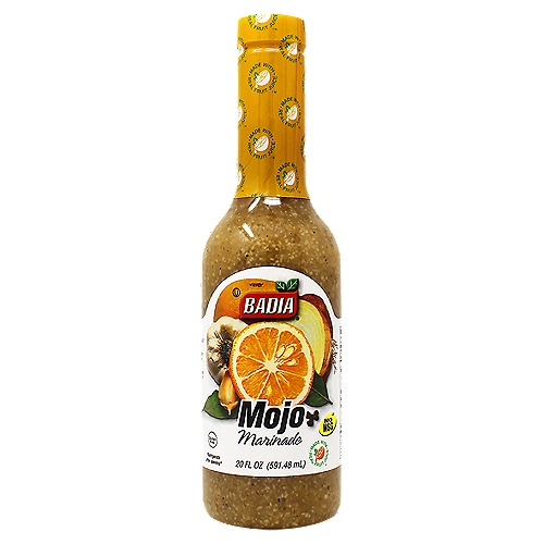 Badia Mojo Marinade, 20 fl oz
A rich and flavorful marinade for meats, poultry, fish and seafood.

Made with Real Fruit Juice™