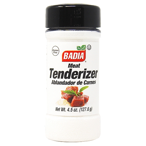 Add Badia Meat Tenderizer generously and evenly to moist surfaces of meat just before cooking. Use about 1 teaspoon per pound of meat. Do not add salt. Pierce meat at ½ inch intervals and cook immediately.nnBadia Spices manufactures, packages, distributes, a wide array of products for the everyday cooking needs, from spices, herbs, seasoning blends, teas, side dishes, olive oils, and more. Badia is committed to offering the highest quality at the best price.