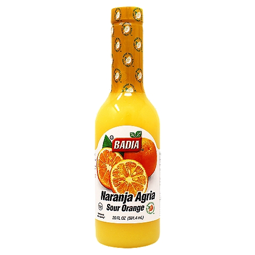 Made with Real Fruit Juice™nnBadia's Sour Orange is made of real tropical fruit juices and is the preferred ingredient in the preparation of marinades for chicken and turkey and in the preparation of Mojito, a delicious dressing for cassava and green plantains.
