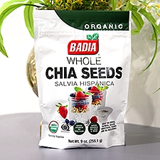 Badia Organic Whole, Chia Seeds, 9 Ounce
